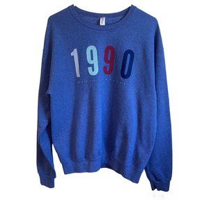 Vintage? Jerzees Nublend 1990 World Changers Spellout Crewneck Sweatshirt Blue M